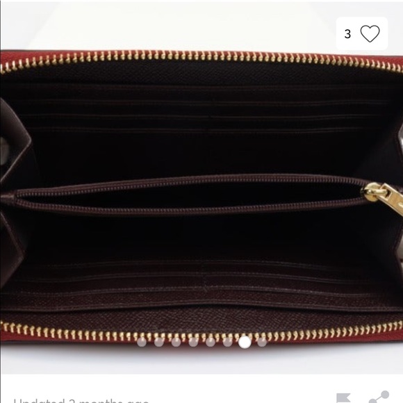 Last ONE!  Coach Accordion Zip Wallet - Colorblock w Stripe NWT - Picture 5 of 6